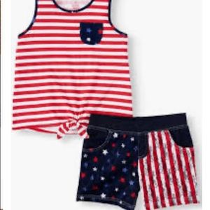 Girl's Way To Celebrate Patriotic Short Set